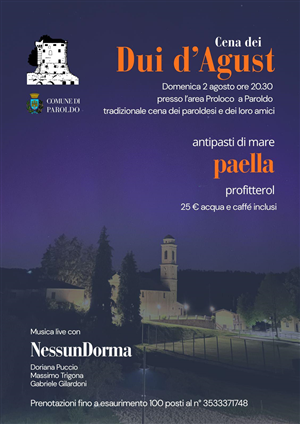 Cena dei "Dui d'Agust " Domenica 2 agosto 2026